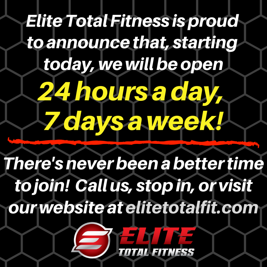 Now Open 24 Hours!